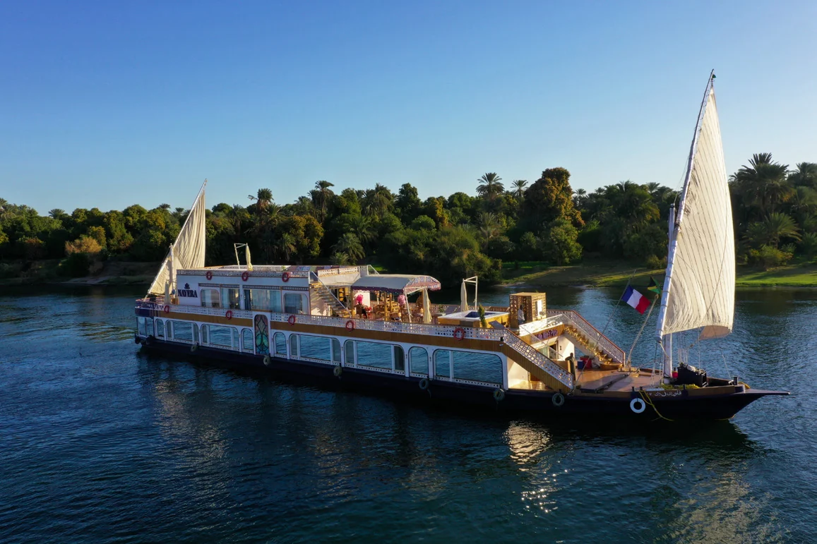 Nayera Dahabeya sailing on the Nile