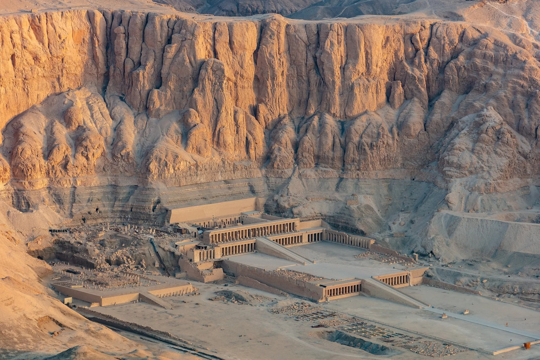 Egyptian landscape and ancient Thebes