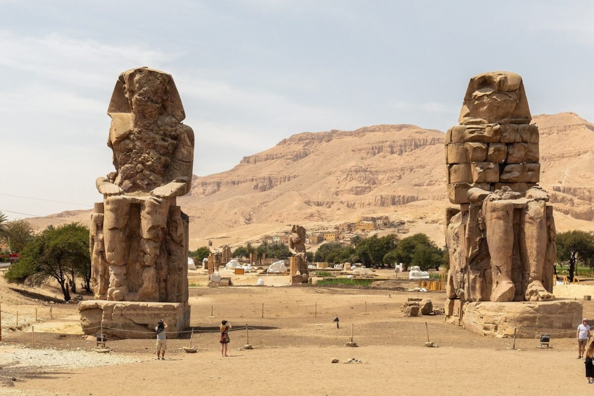 Colossi of Memnon in Luxor, Egypt.