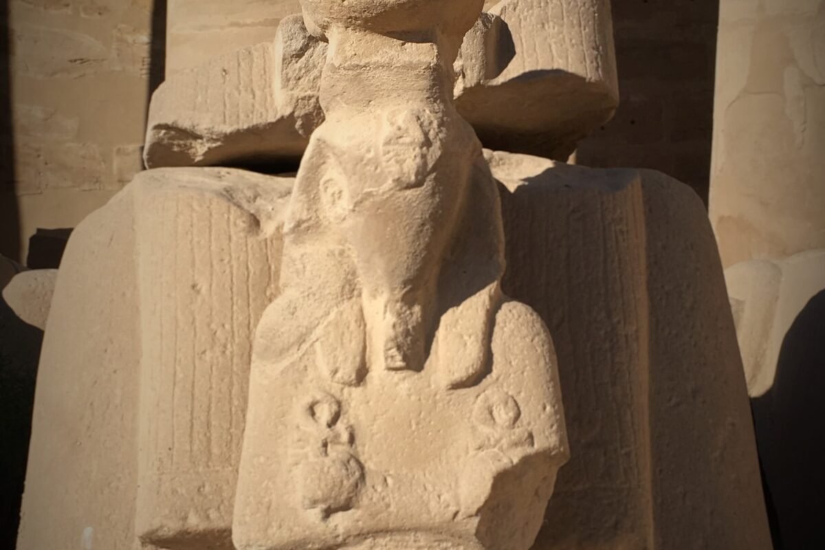 Sphinx at Karnak Temple in Luxor, Egypt.