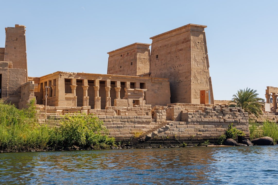 Philae Temple beside the Nile in Aswan, Egypt.